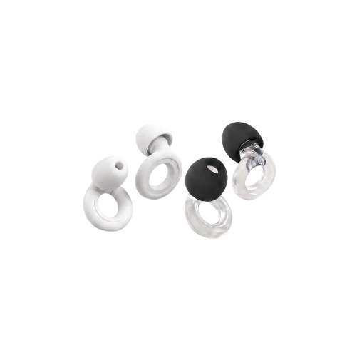 Pack Famille QUIET : bouchons d'oreilles Quiet Kids blancs pour enfants et Quiet Social transparents pour les parents