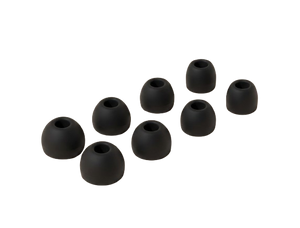 Embouts de rechange Quiet noirs - silicone souple, lot XS/S/M/L