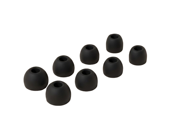 Embouts de rechange Quiet noirs - silicone souple, lot XS/S/M/L
