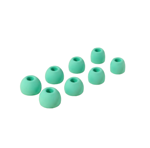 Embouts de rechange Quiet verts - silicone souple, lot XS/S/M/L
