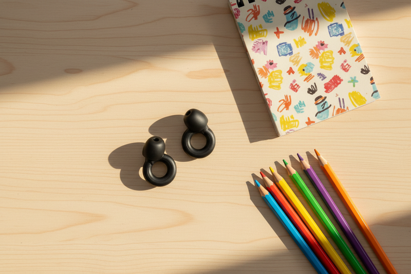 Quiet Kids noir lifestyle crayons cahier