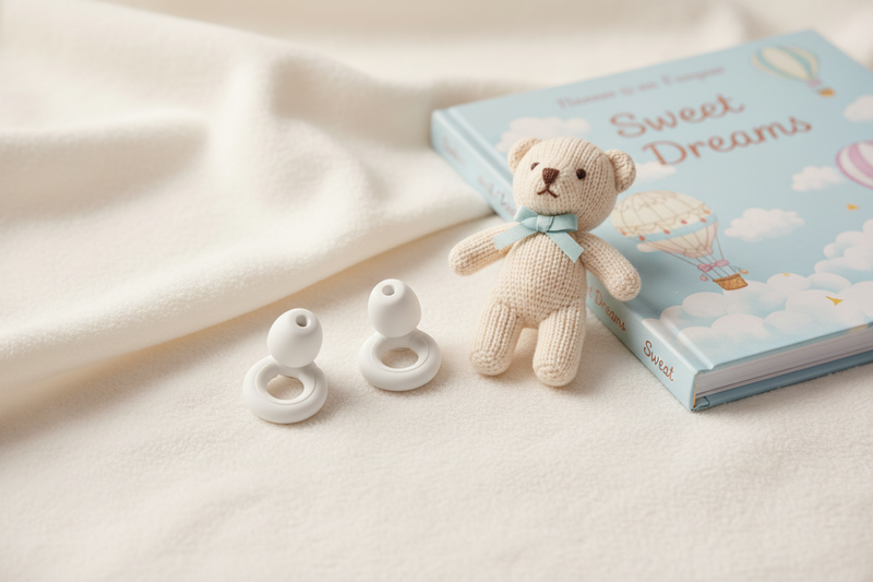Quiet Kids blanc lifestyle nounours livre