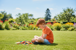 Quiet Kids garçon jardin lego bouchon discret