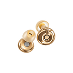 Bouchons d'oreilles QUIET Adapte dorés avec embouts en silicone, dotés d'une molette de réglage du bruit ajustable.