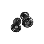 Bouchons d'oreilles QUIET Adapte noirs avec molette de réglage ajustable et embouts en silicone souple