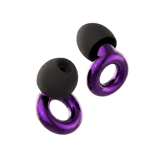 Bouchons d'oreilles Quiet Social violets - réduction du bruit ambiant pour la vie sociale